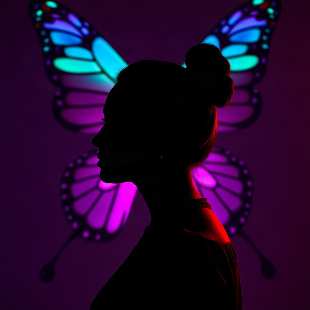 Portrait lighting silhouette